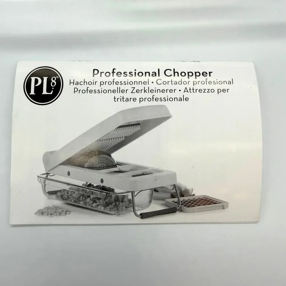 PL8 Professional Chopper PL8-1600 Stainless Steel Food Chopper 3 Blades